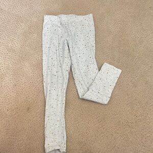 Carter's Light Gray Leggings with Gold Star Print